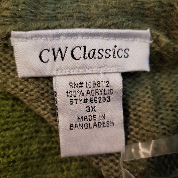 Womens Duster Sweater CW Classics sz 3x - Picture 4 of 4